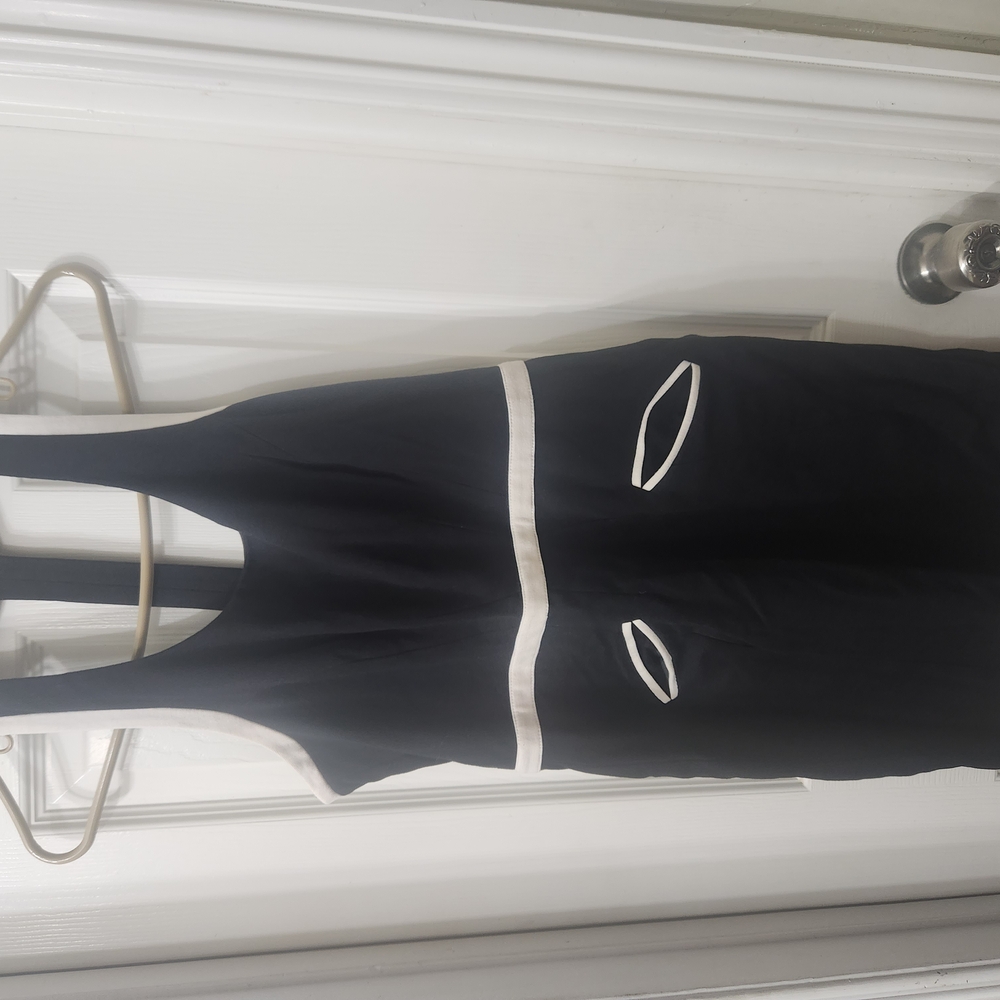 Elegant Black and White Mini Dress